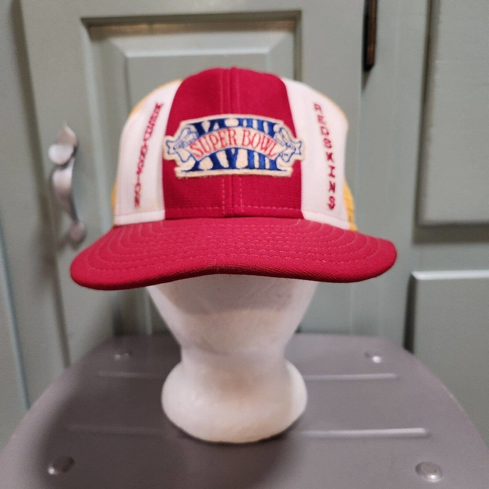 VTG 1984 NFL Washington Redskins Super Bowl XVIII Mesh Trucker Snapback Hat Cap - Picture 5 of 12